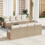 Conjunto de sofá de jardín 9 pcs Beige y Crema ratán sintético en Sofás de exterior | Comprar online en Foru.es