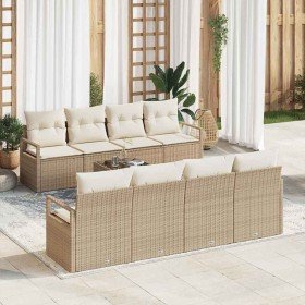 Conjunto de sofá de jardín 9 pcs Beige y Crema ratán sintético en Sofás de exterior | Comprar online en Foru.es