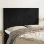 Cabeceros 4 unidades terciopelo negro 72x5x78/88 cm de vidaXL, Cabeceros y pies de cama - Ref: Foro24-3116102, Precio: 111,13...