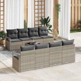 Conjunto de sofá de jardín 9 pcs Gris Claro y Gris Oscuro en Sofás de exterior | Comprar online en Foru.es