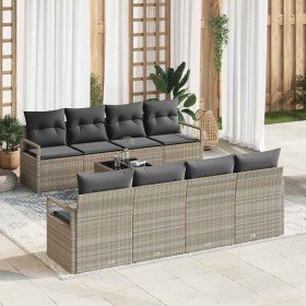 Conjunto de sofá de jardín 9 pcs Gris Claro y Gris Oscuro en Sofás de exterior | Comprar online en Foru.es