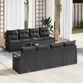 Conjunto de sofá de jardín 9 pcs Negro ratán sintético en Sofás de exterior | Comprar online en Foru.es