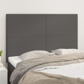 Cabeceros 4 unidades cuero sintético gris 72x5x78/88 cm de vidaXL, Cabeceros y pies de cama - Ref: Foro24-3116146, Precio: 94...