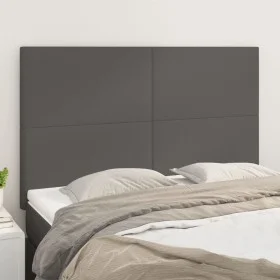 Headboards 4 units gray synthetic leather 72x5x78/88 cm by vidaXL, Headboards and footboards - Ref: Foro24-3116146, Price: 92...