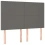 Cabeceros 4 unidades cuero sintético gris 72x5x78/88 cm de vidaXL, Cabeceros y pies de cama - Ref: Foro24-3116146, Precio: 92...