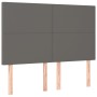 Cabeceros 4 unidades cuero sintético gris 72x5x78/88 cm de vidaXL, Cabeceros y pies de cama - Ref: Foro24-3116146, Precio: 94...