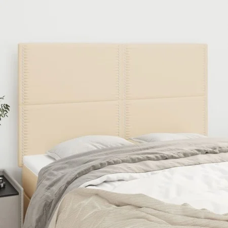Headboards 4 units cream-colored fabric 72x5x78/88 cm by vidaXL, Headboards and footboards - Ref: Foro24-3116195, Price: 82,5...