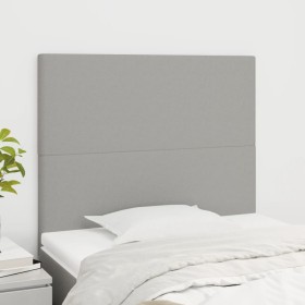Cabeceros 2 unidades de tela gris claro 90x5x78/88 cm de vidaXL, Cabeceros y pies de cama - Ref: Foro24-3116034, Precio: 59,3...