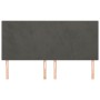 Cabeceros 4 unidades de terciopelo gris oscuro 80x5x78/88 cm de vidaXL, Cabeceros y pies de cama - Ref: Foro24-3116107, Preci...