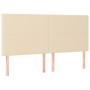 Cabeceros 4 unidades de tela color crema 100x5x78/88 cm de vidaXL, Cabeceros y pies de cama - Ref: Foro24-3116079, Precio: 14...
