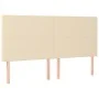 Cabeceros 4 unidades de tela color crema 100x5x78/88 cm de vidaXL, Cabeceros y pies de cama - Ref: Foro24-3116079, Precio: 14...