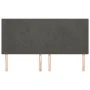 Cabeceros 4 unidades de terciopelo gris oscuro 100x5x78/88 cm de vidaXL, Cabeceros y pies de cama - Ref: Foro24-3116119, Prec...