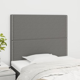 Cabeceros 2 unidades de tela gris oscuro 100x5x78/88 cm de vidaXL, Cabeceros y pies de cama - Ref: Foro24-3116183, Precio: 50...