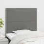 Cabeceros 2 unidades de tela gris oscuro 100x5x78/88 cm de vidaXL, Cabeceros y pies de cama - Ref: Foro24-3116183, Precio: 50...