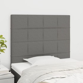 Cabeceros 2 unidades de tela gris oscuro 90x5x78/88 cm de vidaXL, Cabeceros y pies de cama - Ref: Foro24-3116315, Precio: 57,...