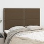 Cabeceros 4 unidades tela marrón oscuro 72x5x78/88 cm de vidaXL, Cabeceros y pies de cama - Ref: Foro24-3116193, Precio: 84,2...