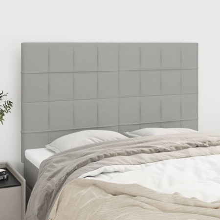 Cabeceros 4 unidades tela gris claro 72x5x78/88 cm de vidaXL, Cabeceros y pies de cama - Ref: Foro24-3116330, Precio: 117,96 ...