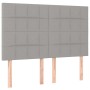 Cabeceros 4 unidades tela gris claro 72x5x78/88 cm de vidaXL, Cabeceros y pies de cama - Ref: Foro24-3116330, Precio: 117,96 ...