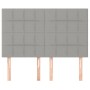 Cabeceros 4 unidades tela gris claro 72x5x78/88 cm de vidaXL, Cabeceros y pies de cama - Ref: Foro24-3116330, Precio: 117,96 ...