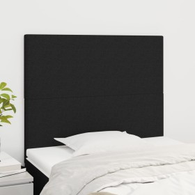 Cabeceros 2 unidades de tela negro 100x5x78/88 cm de vidaXL, Cabeceros y pies de cama - Ref: Foro24-3116044, Precio: 54,98 €,...