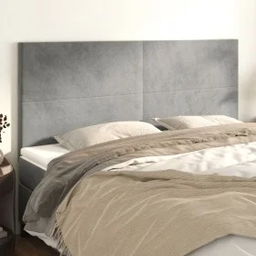 Kopfteile 4 Einheiten aus hellgrauem Samt 90x5x78/88 cm von vidaXL, Kopf- und Fußteile - Ref: Foro24-3116112, Preis: 98,86 €,...
