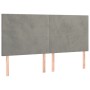 Cabeceros 4 unidades de terciopelo gris claro 90x5x78/88 cm de vidaXL, Cabeceros y pies de cama - Ref: Foro24-3116112, Precio...
