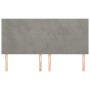 Cabeceros 4 unidades de terciopelo gris claro 90x5x78/88 cm de vidaXL, Cabeceros y pies de cama - Ref: Foro24-3116112, Precio...