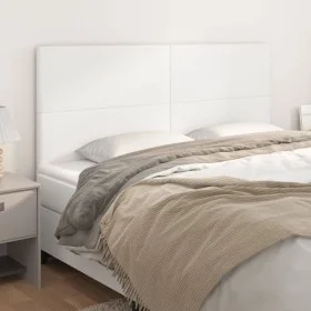Headboards 4 units of white synthetic leather 100x5x78/88 cm by vidaXL, Headboards and footboards - Ref: Foro24-3116161, Pric...