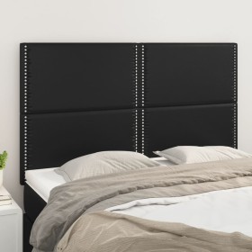 Cabeceros 4 unidades cuero sintético negro 72x5x78/88 cm de vidaXL, Cabeceros y pies de cama - Ref: Foro24-3116282, Precio: 8...