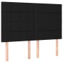 Cabeceros 4 unidades tela negro 72x5x78/88 cm de vidaXL, Cabeceros y pies de cama - Ref: Foro24-3116332, Precio: 108,52 €, De...