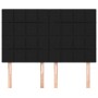 Cabeceros 4 unidades tela negro 72x5x78/88 cm de vidaXL, Cabeceros y pies de cama - Ref: Foro24-3116332, Precio: 108,52 €, De...