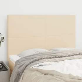 Cabeceros 4 unidades tela color crema 72x5x78/88 cm de vidaXL, Cabeceros y pies de cama - Ref: Foro24-3116055, Precio: 111,56...