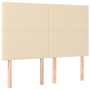 Cabeceros 4 unidades tela color crema 72x5x78/88 cm de vidaXL, Cabeceros y pies de cama - Ref: Foro24-3116055, Precio: 114,87...
