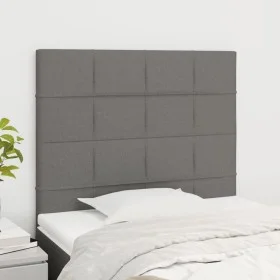 Cabeceros 2 unidades de tela gris oscuro 80x5x78/88 cm de vidaXL, Cabeceros y pies de cama - Ref: Foro24-3116307, Precio: 60,...