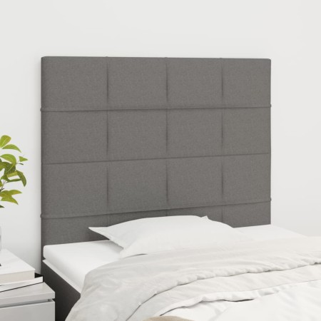 Cabeceros 2 unidades de tela gris oscuro 80x5x78/88 cm de vidaXL, Cabeceros y pies de cama - Ref: Foro24-3116307, Precio: 62,...