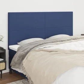 Headboards 4 units of blue fabric 100x5x78/88 cm by vidaXL, Headboards and footboards - Ref: Foro24-3116080, Price: 101,81 €,...