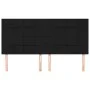 Cabeceros 4 unidades de tela negro 80x5x78/88 cm de vidaXL, Cabeceros y pies de cama - Ref: Foro24-3116340, Precio: 95,58 €, ...