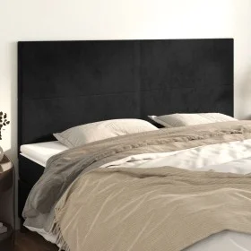 Kopfteile 4 Einheiten aus schwarzem Samt 100x5x78/88 cm von vidaXL, Kopf- und Fußteile - Ref: Foro24-3116120, Preis: 132,06 €...