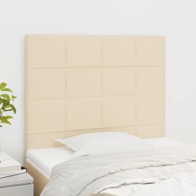 Cabeceros 2 unidades de tela color crema 100x5x78/88 cm de vidaXL, Cabeceros y pies de cama - Ref: Foro24-3116327, Precio: 55...