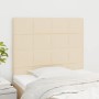 Cabeceros 2 unidades de tela color crema 100x5x78/88 cm de vidaXL, Cabeceros y pies de cama - Ref: Foro24-3116327, Precio: 55...