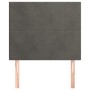 Cabeceros 2 unidades de terciopelo gris oscuro 100x5x78/88 cm de vidaXL, Cabeceros y pies de cama - Ref: Foro24-3116095, Prec...