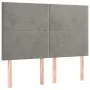 Headboards 4 units light gray velvet 72x5x78/88 cm by vidaXL, Headboards and footboards - Ref: Foro24-3116100, Price: 106,17 ...
