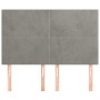 Cabeceros 4 unidades terciopelo gris claro 72x5x78/88 cm de vidaXL, Cabeceros y pies de cama - Ref: Foro24-3116100, Precio: 1...