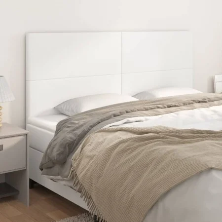 Cabeceros 4 unidades de cuero sintético blanco 80x5x78/88 cm de vidaXL, Cabeceros y pies de cama - Ref: Foro24-3116149, Preci...