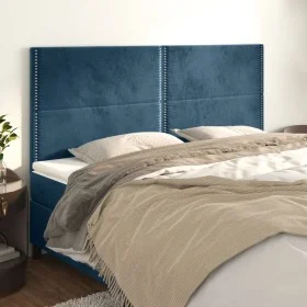 Kopfteile 4 Einheiten aus dunkelblauem Samt 100x5x78/88 cm von vidaXL, Kopf- und Fußteile - Ref: Foro24-3116262, Preis: 90,56...