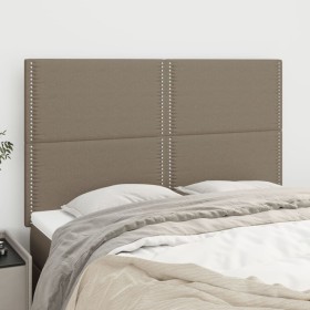 Cabeceros 4 unidades tela gris taupe 72x5x78/88 cm de vidaXL, Cabeceros y pies de cama - Ref: Foro24-3116194, Precio: 83,94 €...