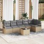 Conjunto de sofá de jardín con cojín 7 pcs Beige y Gris Claro en Sofás de exterior | Comprar online en Foru.es