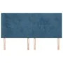 Cabeceros 4 unidades de terciopelo azul oscuro 80x5x78/88 cm de vidaXL, Cabeceros y pies de cama - Ref: Foro24-3116110, Preci...