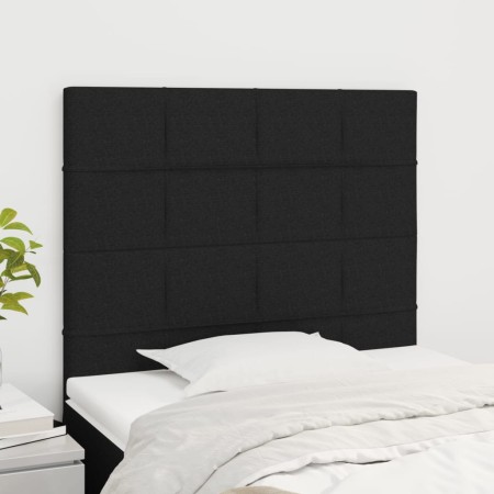 Cabeceros 2 unidades de tela negro 80x5x78/88 cm de vidaXL, Cabeceros y pies de cama - Ref: Foro24-3116308, Precio: 53,68 €, ...