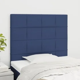 Cabeceros 2 unidades de tela azul 80x5x78/88 cm de vidaXL, Cabeceros y pies de cama - Ref: Foro24-3116312, Precio: 60,56 €, D...